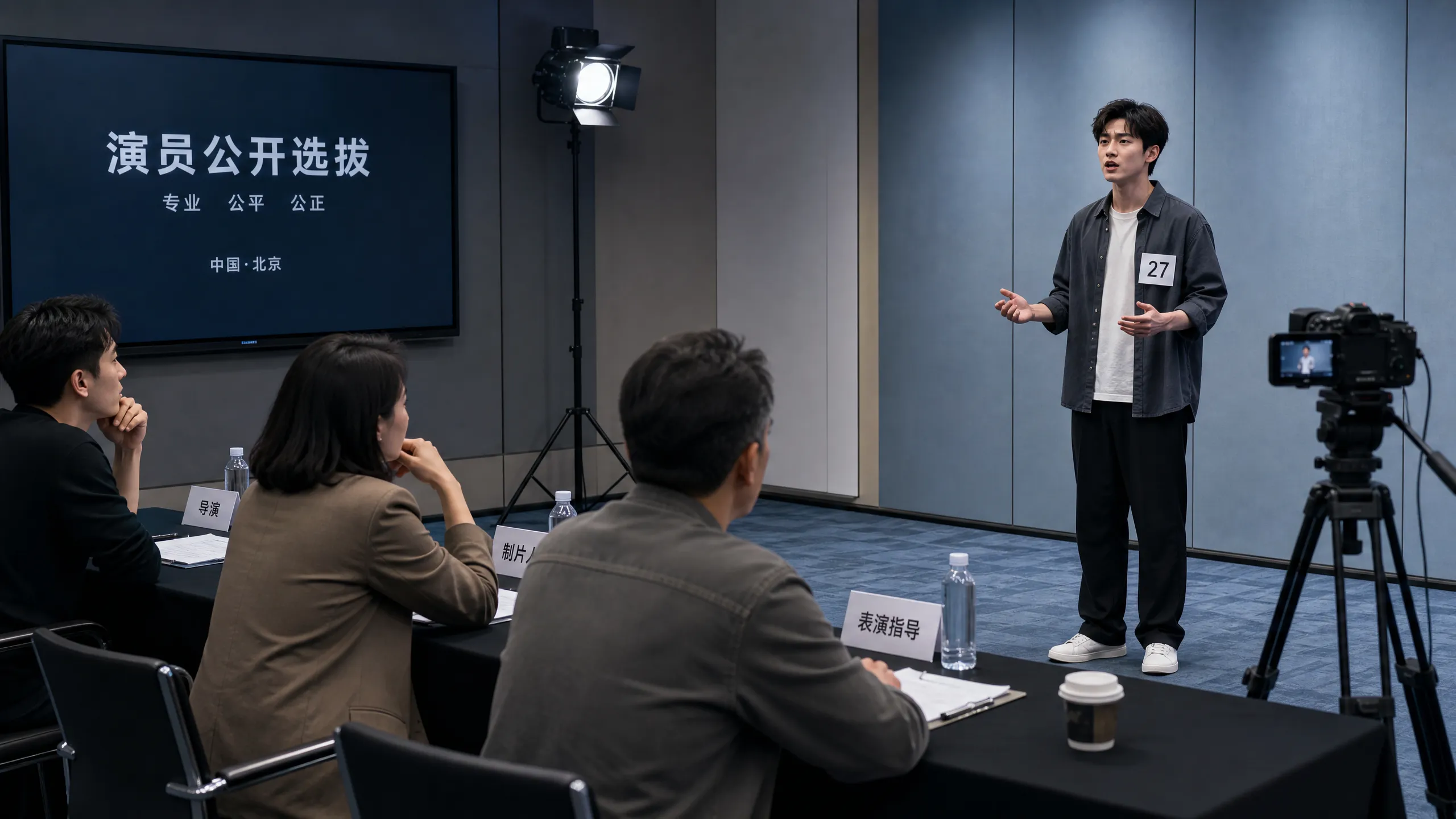 张逸凡试戏现场照